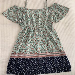 Skies are blue off shoulder summer dress